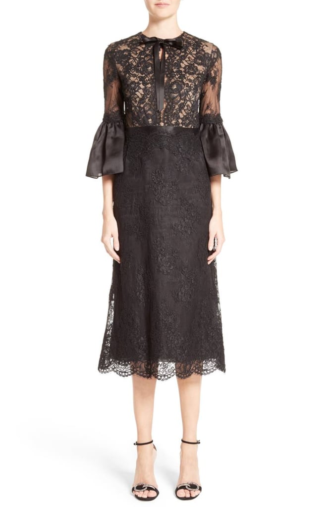 Marchesa Lace Midi Dress