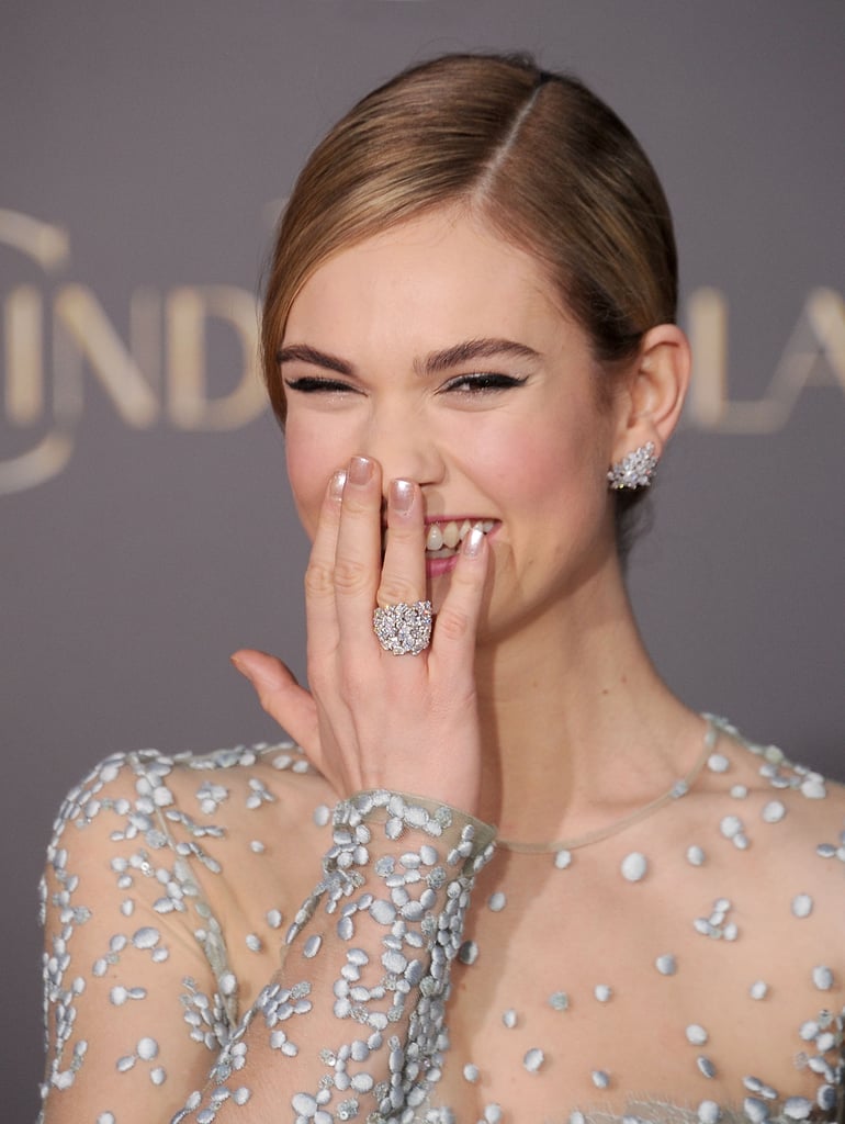 Lily James and Richard Madden at Cinderella Premiere Photos