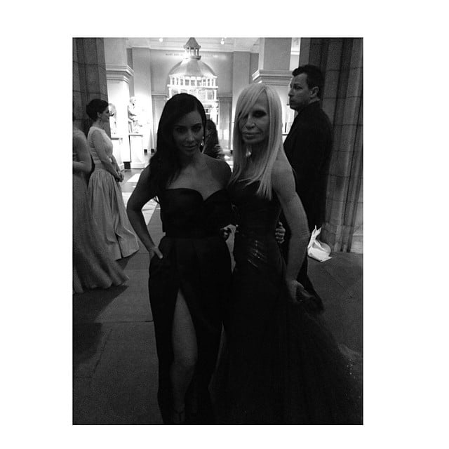 Kim struck a pose next to Donatella Versace.
Source: Instagram user kimkardashian