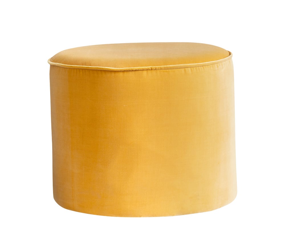 Yellow Low Round Ottoman