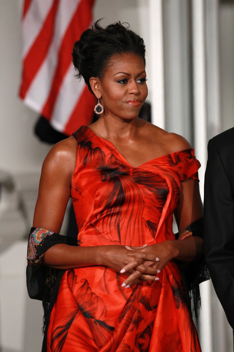 Michelle Obama's Milk-Bath Nails