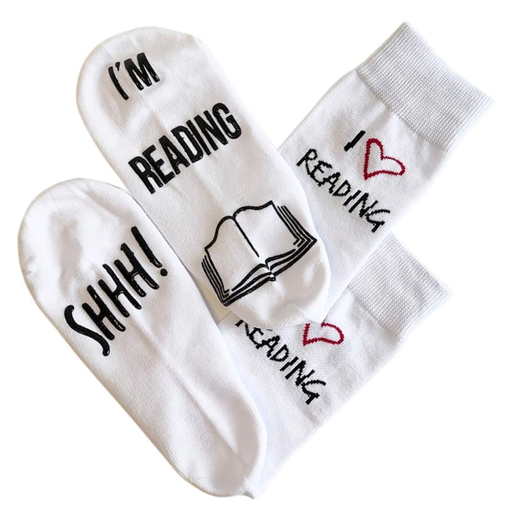 'Shhh I'm Reading' Funny Ankle Socks Products For BookLovers on