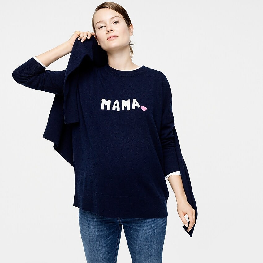 Hatch x J.Crew "Mama" Cashmere Tunic Sweater