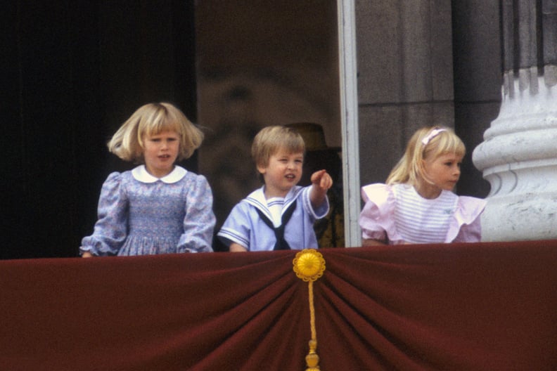 威廉王子穿着水手服在1985年皇家军队阅兵