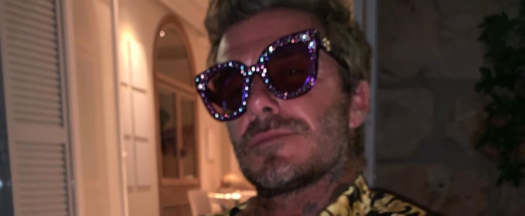 David Beckham Has Vacationed With Elton John For So Long, He's Starting to Turn Into Him