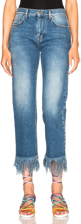 womens jeans with frayed bottoms