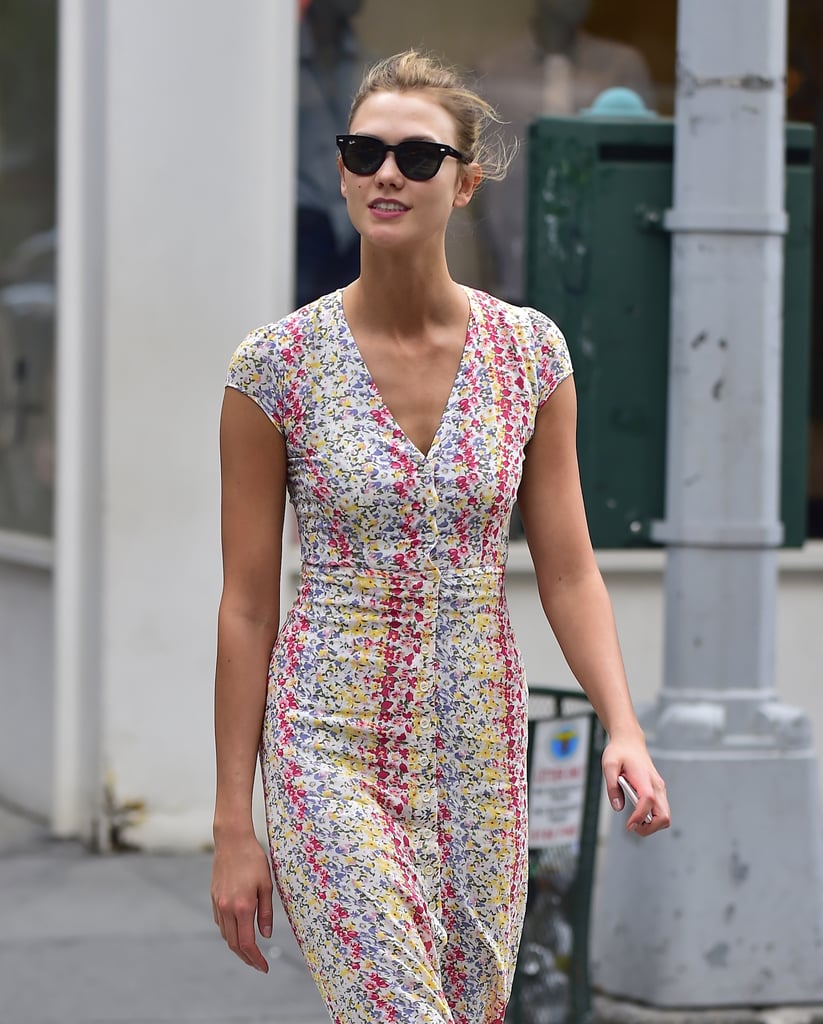 Karlie Kloss Wearing a Dress and Sneakers June 2016 | POPSUGAR Fashion
