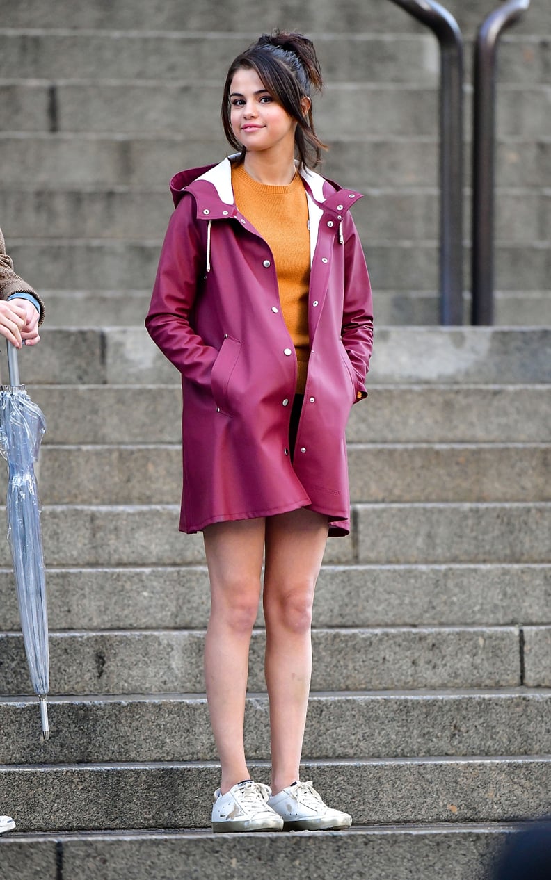 Burgundy raincoat sale