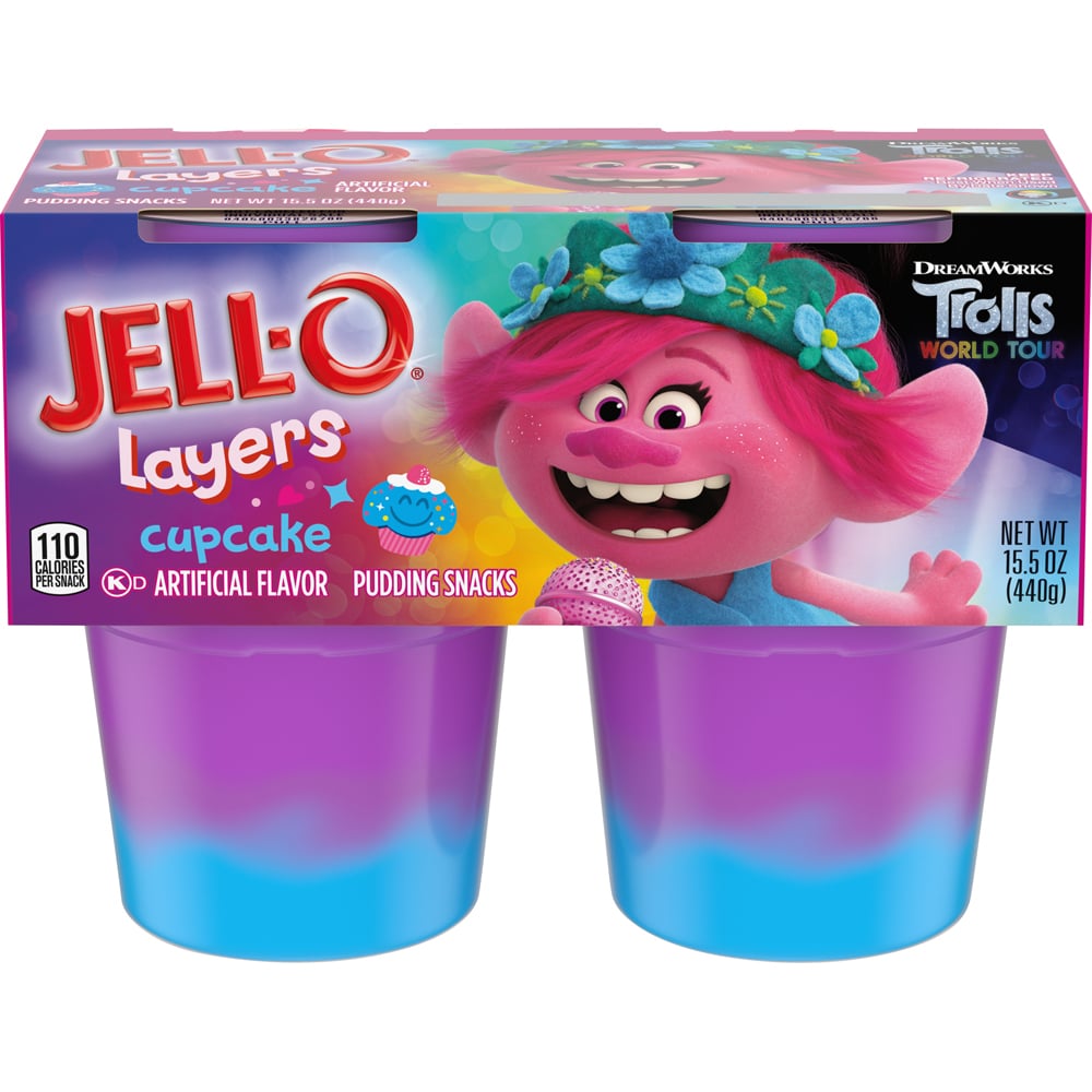 Shop Trolls Cupcake-Flavored Jell-O Layers Pudding Snacks