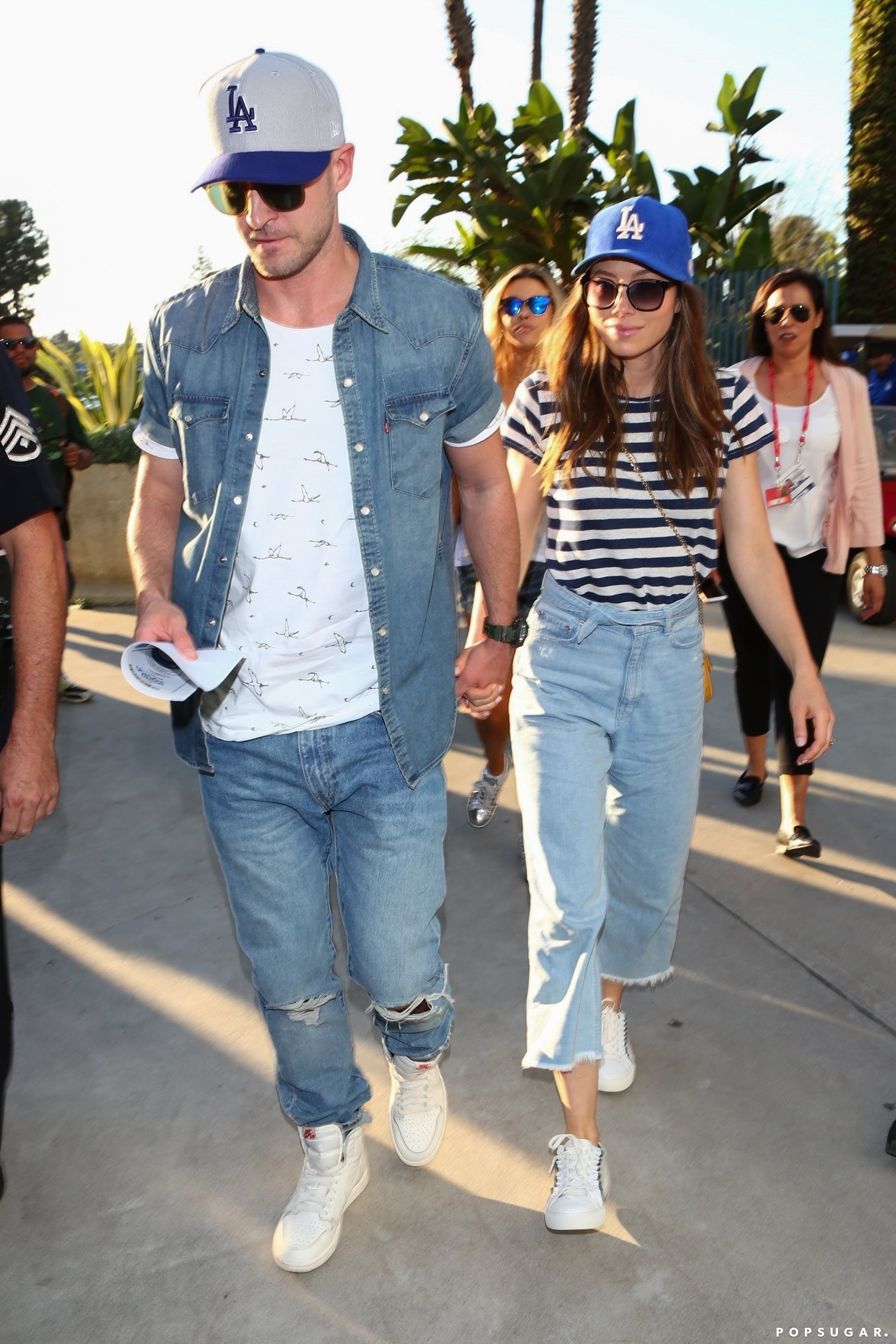 Justin Timberlake And Jessica Biel At The World Series 2017