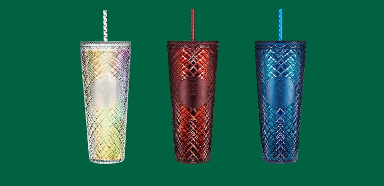 Starbucks White, Merlot, and Azure Jeweled Cold Cups