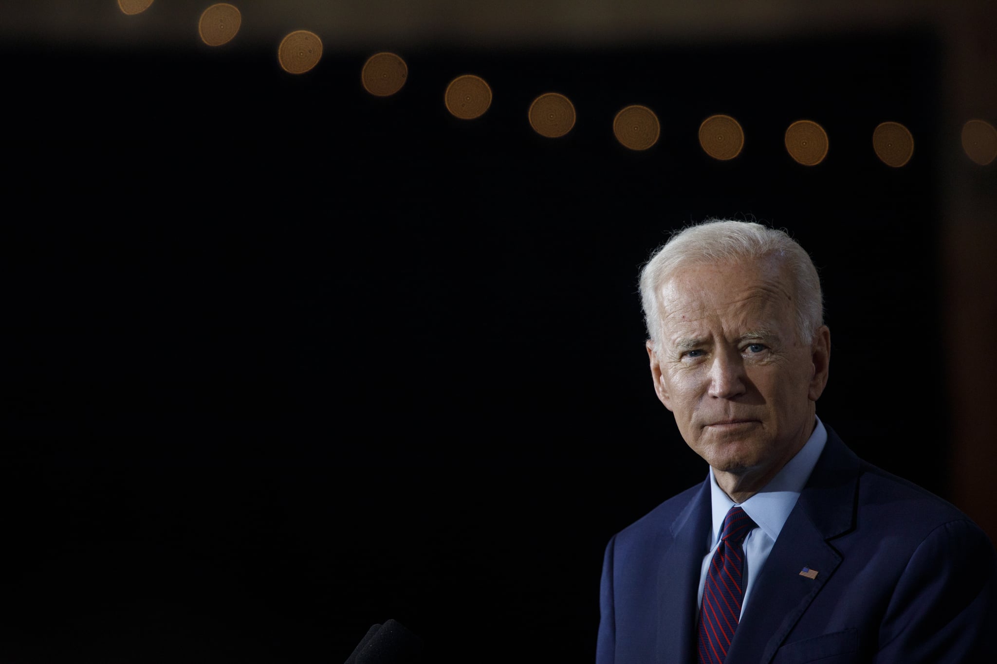 BURLINGTON, IA - AUGUST 07: Democratic presidential candidate and former U.S. Vice President Joe Biden delivers remarks about White Nationalism during a campaign press conference on August 7, 2019 in Burlington, Iowa. (Photo by Tom Brenner/Getty Images)