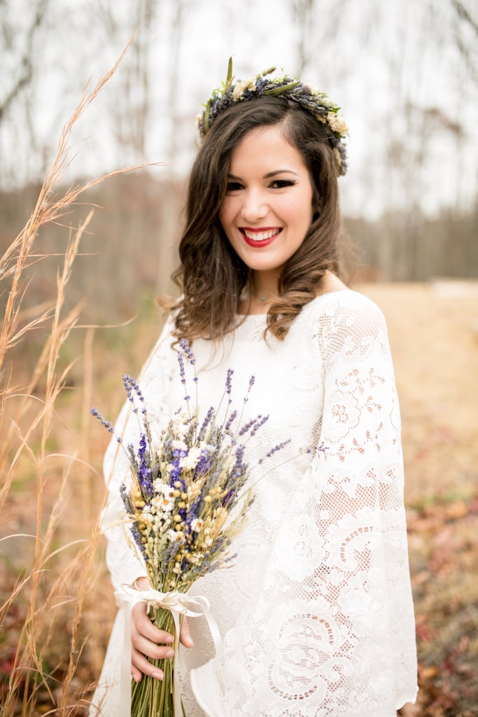 boho winter wedding guest