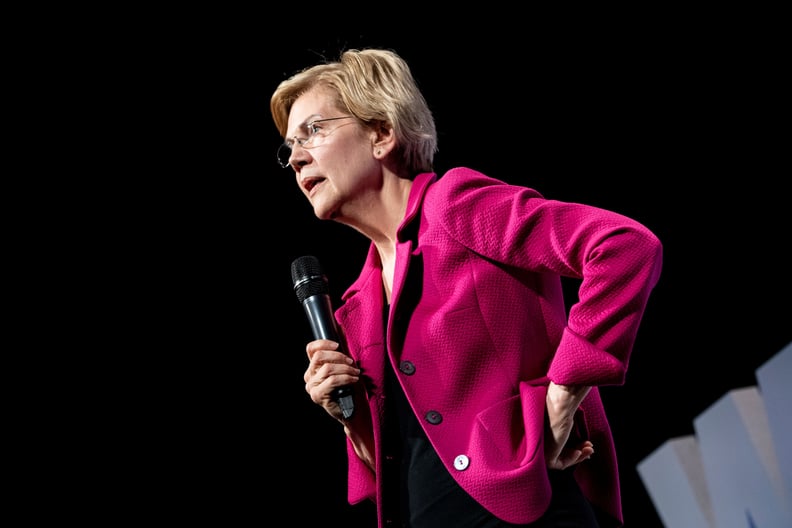 Senator Elizabeth Warren (D-MA), a 2020 US Presidential hopeful, speaks during the 