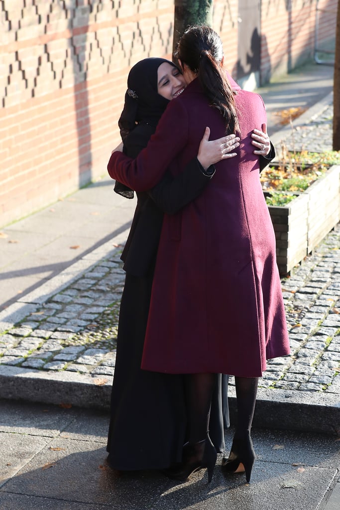 Meghan Markle's Burgundy Dress November 2018