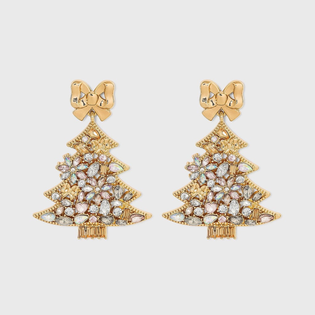 A Cute Stocking Stuffer: Sugarfix by BaubleBar Crystal Holiday Tree Drop Earrings