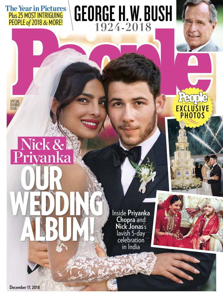 For the Christian wedding, Priyanka wore a custom Ralph Lauren gown that came with a beautiful 75-foot long veil. She also wore a gorgeous red lehenga for the Hindu wedding, as seen in People.