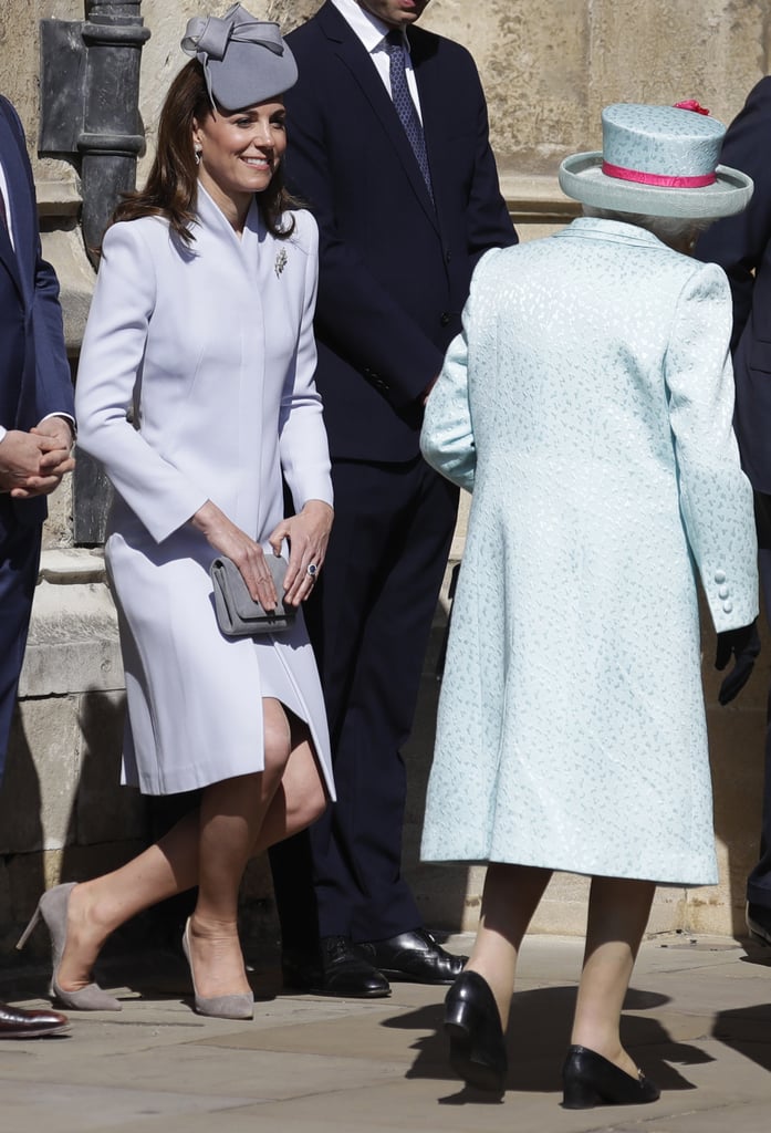 Kate Middleton Blue Coat on Easter 2019