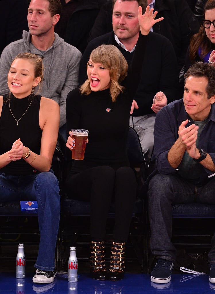 She can enjoy a cold beer while sitting courtside with her pals.
