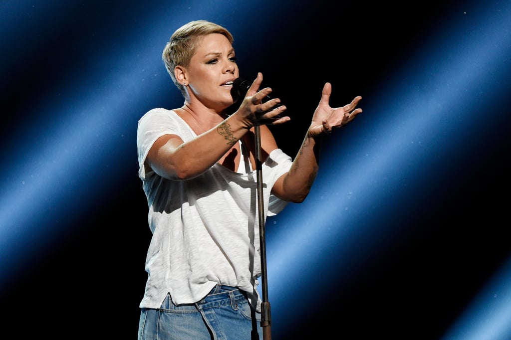 Pink took the stage at the ceremony in 2018.