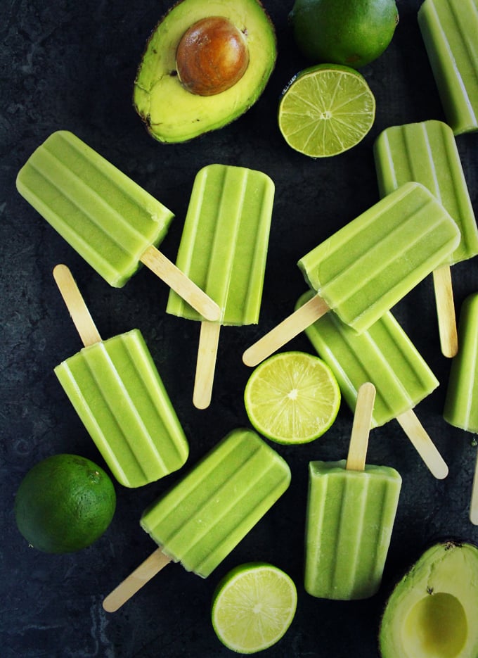 Avocado, Lime, and Coconut Popsicles