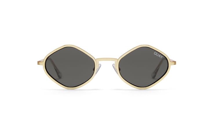 Purple Honey Sunglasses In Goldgreen 75 Quay X Kylie Jenner