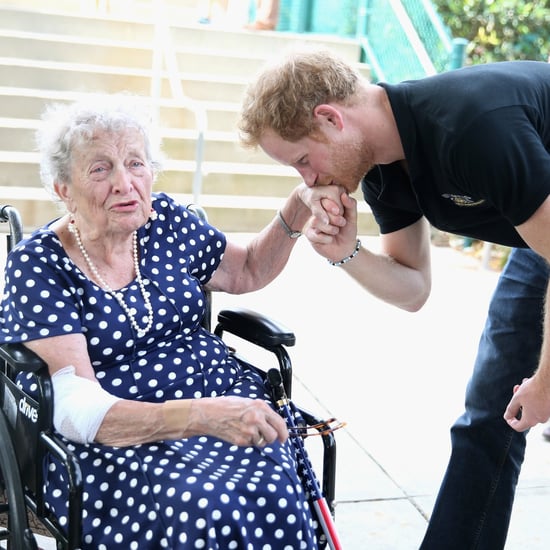 Prince Harry Kissing Elderly Woman's Hand at Invictus Games