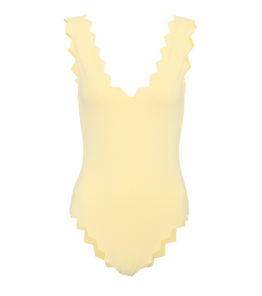 Emma Roberts Wearing Alix Yellow Swimsuit | POPSUGAR Fashion