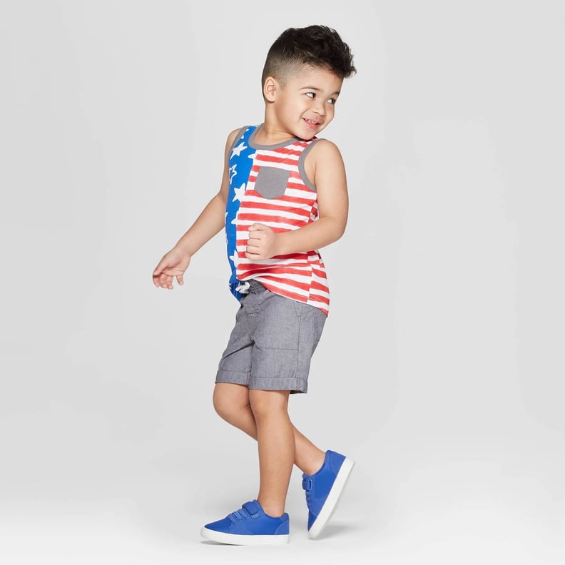 Toddler Boys' Americana Split Tank Top