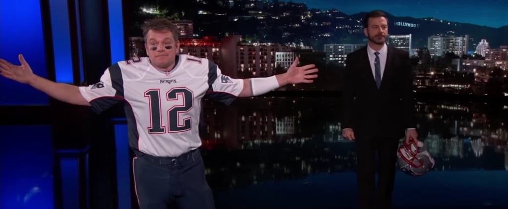 Matt Damon on Jimmy Kimmel Live Dressed as Tom Brady Video