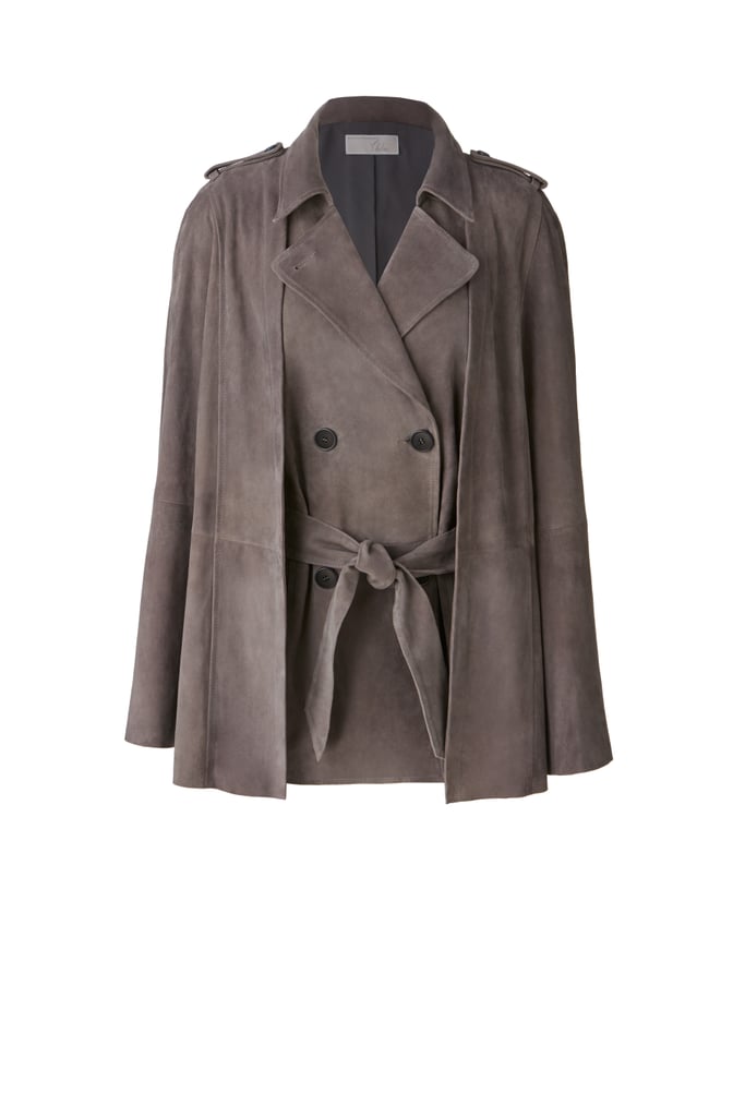 Suede Trench Vest with Removable Cape ($399)
