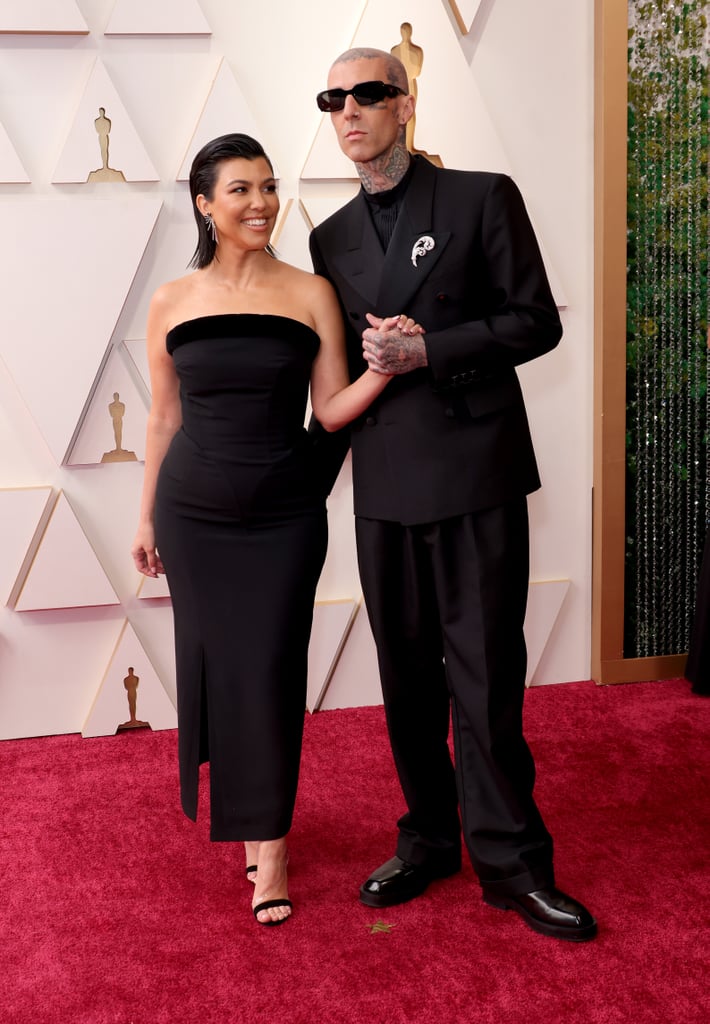 Kourtney Kardashian and Travis Barker at the 2022 Oscars