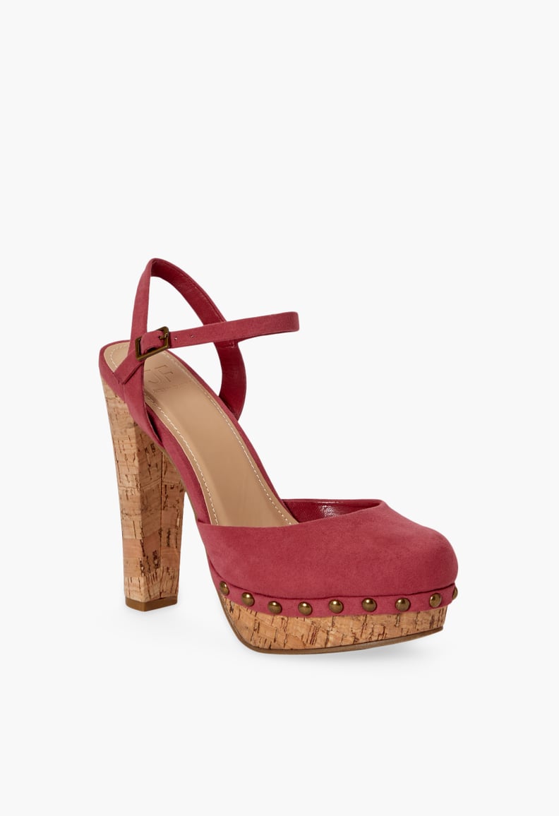 Ayesha Curry x JustFab Maya Platforms in Dry Rose