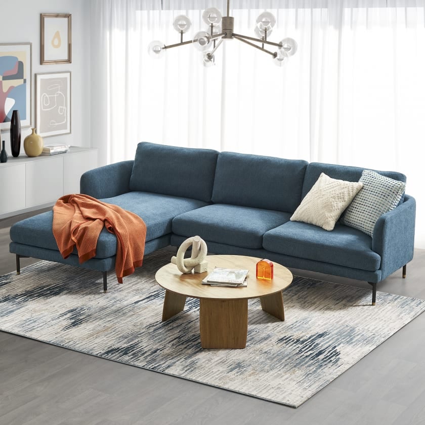A Sophisticated Sectional: Castlery Pebble Chaise Sectional Sofa