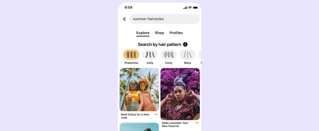 There's a New Feature on Pinterest That Lets You Filter Hair Searches by Texture