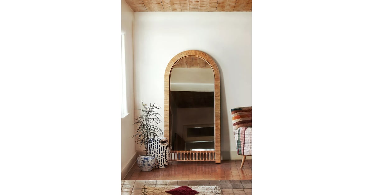 A FloorLength Mirror Arched Rattan Leaning Mirror The Best Arch