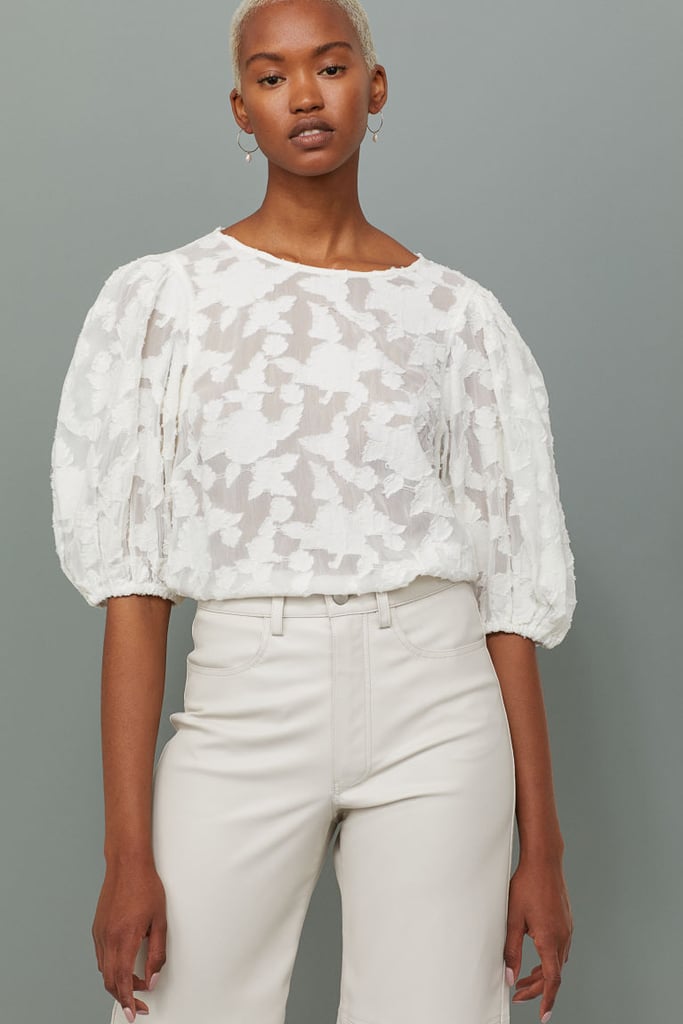 H&M Airy Balloon-sleeved Blouse