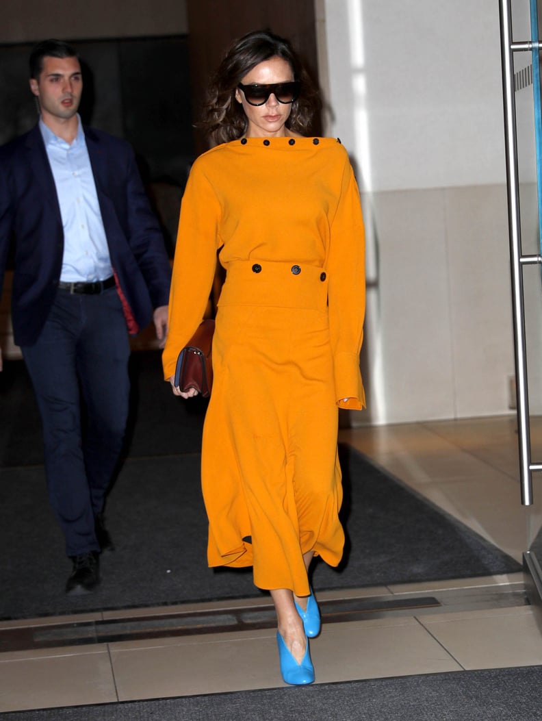 Victoria Beckham Wearing Colorful Shoes | POPSUGAR Fashion