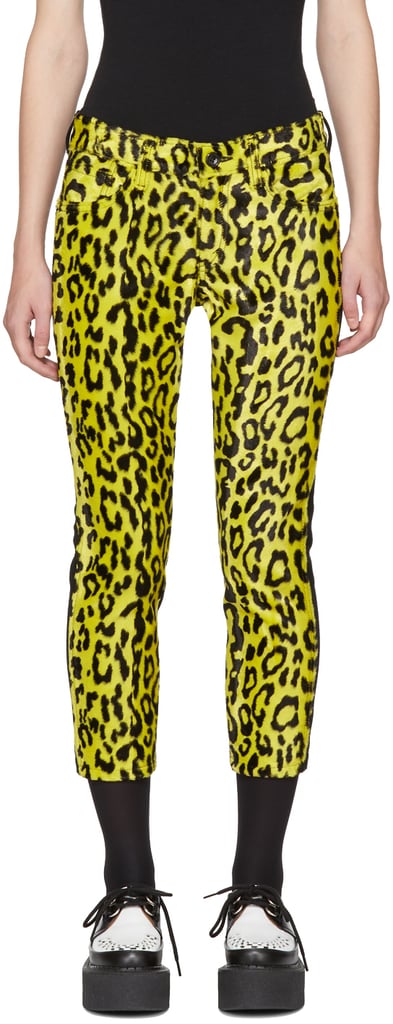 Junya Watanabe Yellow Leopard Trousers