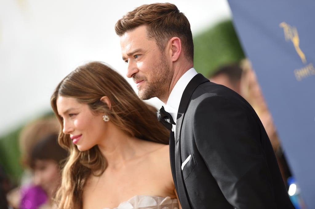 Justin Timberlake and Jessica Biel at the 2018 Emmys