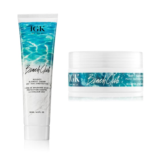 IGK Beach Club Soft Texture Paste and Bouncy Blowout Cream