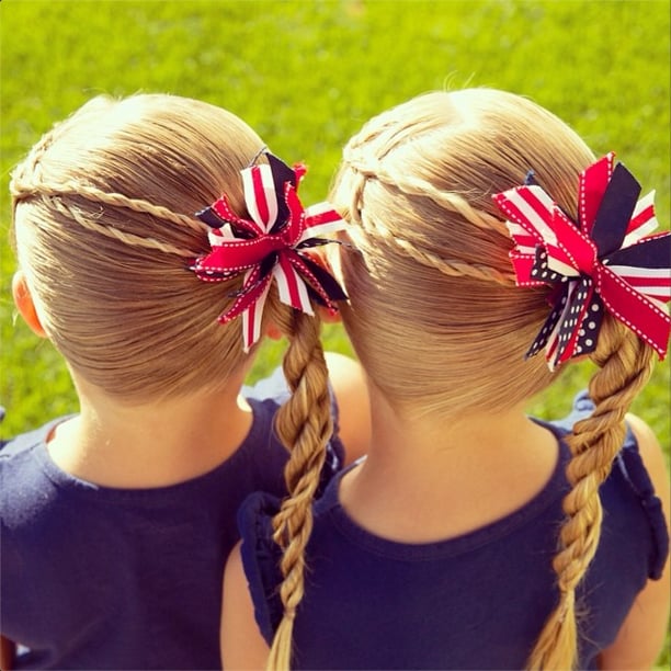 Patriotic Side Braids