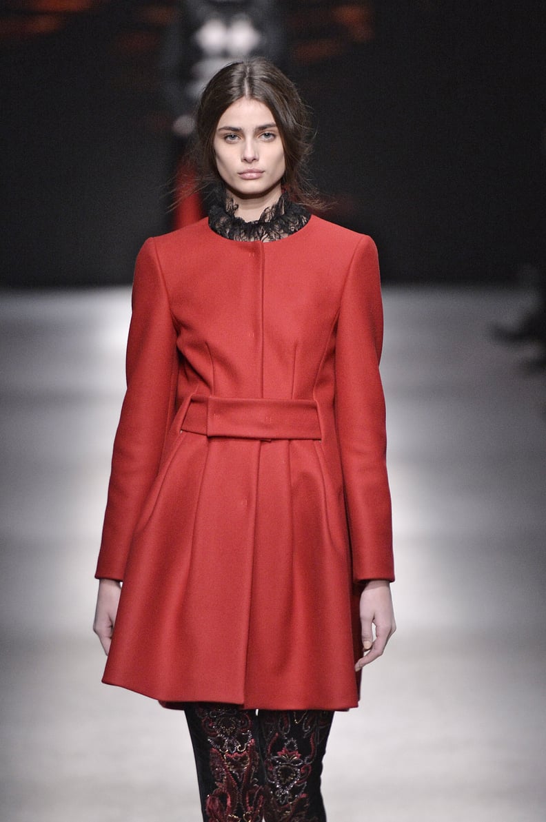 And a Red-Hot Coat in Alberta Ferretti