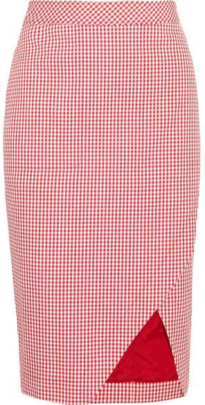 Altuzarra Wilcox Gingham Wrap-Effect Skirt