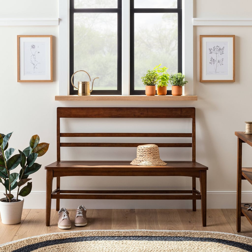 Best Bench: Hearth & Hand with Magnolia Wood Ladder Back Bench