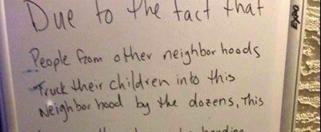 Trick or Treating Sign Sparking Debate