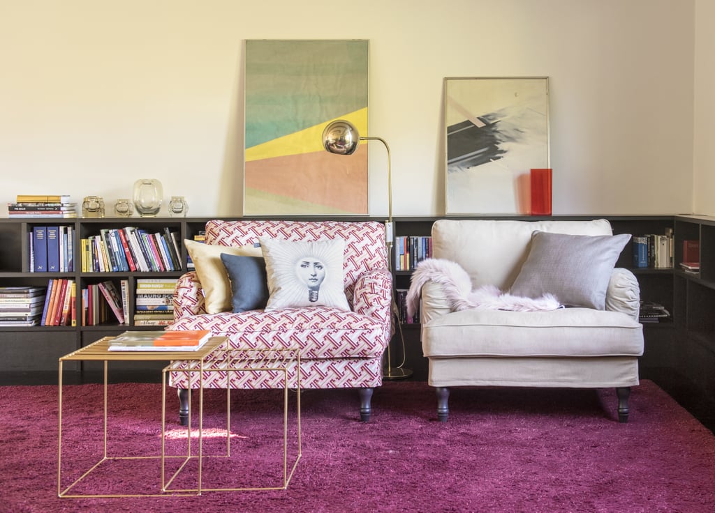 Pictured Bemz cover for Stocksund armchair in wine kvarter and