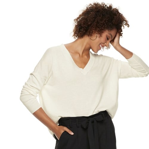 V-Neck Boyfriend Sweater