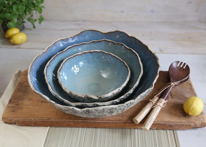 Perfect for Entertaining: Handmade 11 Serving Bowl