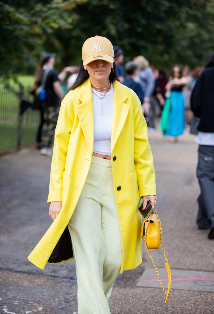 Yellow on yellow makes this a sunny combo.